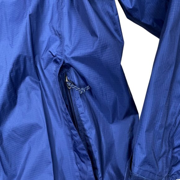 L.L. Bean Blue Waterproof Light Windbreaker Hooded Jacket Women's 3XL XXXL - Picture 13 of 15